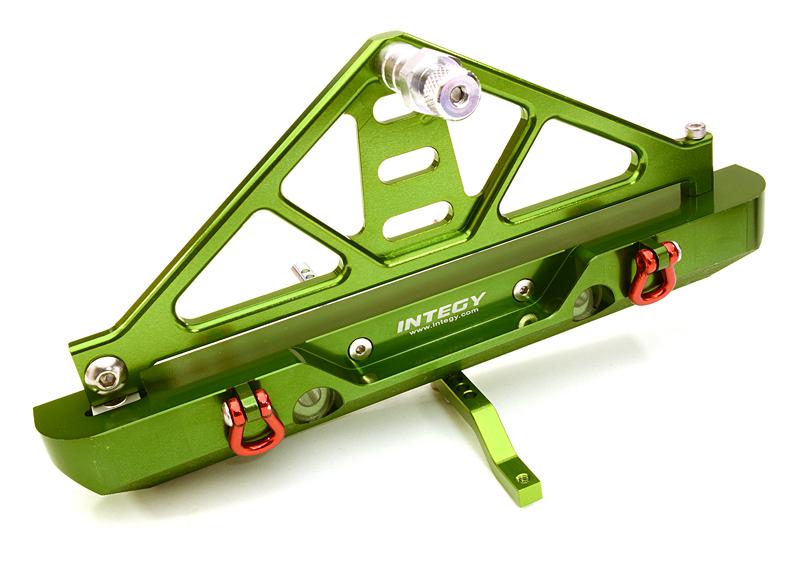 Billet Machined Realistic Rear Bumper for Axial SCX-10 Crawler w/ 43mm Mount C26843GREEN