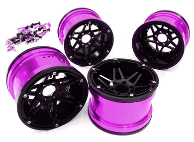 Billet Machined 6 Spoke 2.2 6-Bolt Type Wheels for 1/10 Scale Rock Crawler #C26869