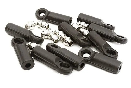 M4 Size Straight 27mm Length Ball Ends Type Tie Rod Ends, w/ 3mm Ball Links #C27399