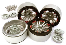 Billet Machined 1.9 D6 Spoke Wheels w/ 0 & +3 Adapters for Traxxas TRX-4 #C27927