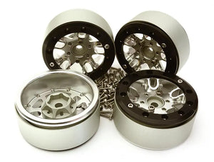 Billet Machined 1.9 Alloy Wheels for Traxxas TRX-4 Scale & Trail Crawler #C28218SILVER
