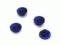 INTEGY Realistic M4 Size Machined 4mm Serrated Wheel Nuts Flanged for Most 1/10 Scale