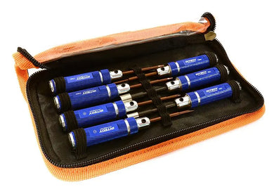 7pcs Mini Tool Set, 1.5, 2.0, 2.5mm Allen + 4.5, 5.5 Socket + Screw Driver Tips #C28571BLUE