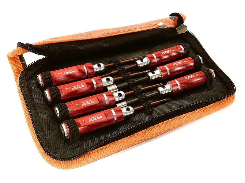 7pcs Mini Tool Set, 1.5, 2.0, 2.5mm Allen + 4.5, 5.5 Socket + Screw Driver Tips #C28571RED