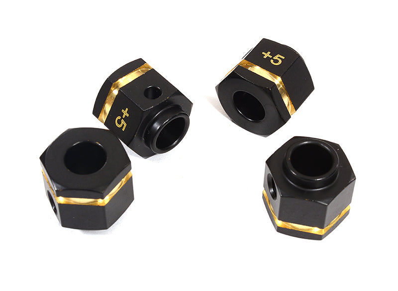 12mm Hex Wheel (4) Hub Brass +5mm Offset for Traxxas TRX-4 Scale & Trail Crawler C29447