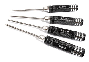 Metric Size Allen Hex Wrench Set 4pcs (1.5, 2, 2.5 & 3mm) #C30237