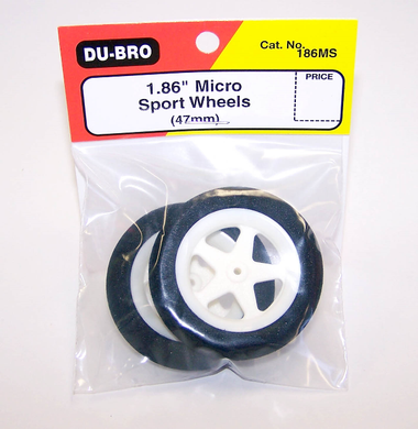 DUBRO 186MS 1.86in MICRO SPORT WHEELS (1 PAIR PER CARD)