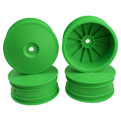 Speedline Buggy Wheels for TLR 22-4 / Tekno EB410 / Front / GREEN / 4Pcs #DER-SB4-L4G