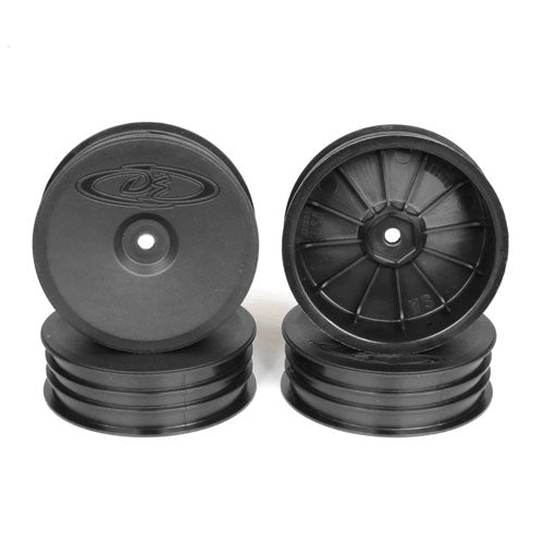 Slim Speedline Buggy Wheels for Associated B6 - B6D / Kyosho RB6 / Front / BLACK / 4Pcs #DER-SB4-SAB