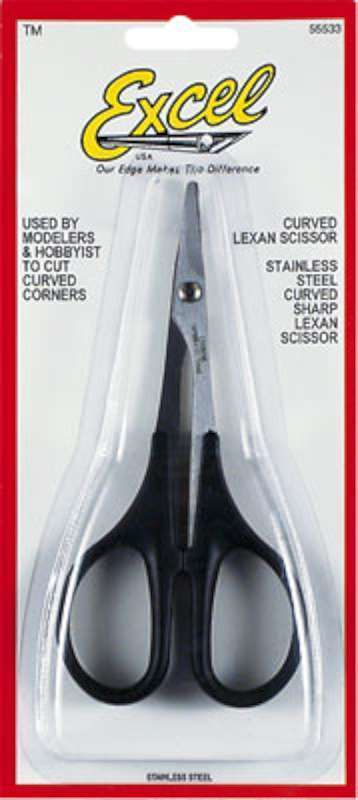 EXCEL 55533 5 1/2 LEXAN BODY SCISSORS - CURVED