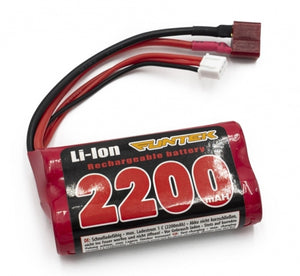 FUNTEK STX Deans Plug Lion Battery 7.4v 2200mah 15c #FTK-22001