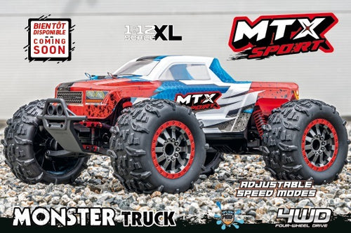 FUNTEK MTX SPORT 1/12th Scale 4WD 540 Brushed High Speed Monster Truck #FTK-MTX-SPORT-RD