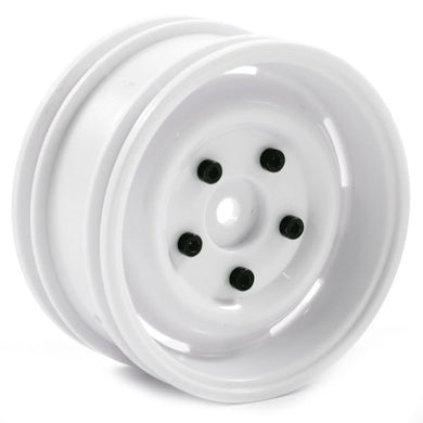 FTX Steel Lug Wheel (2) White Outback