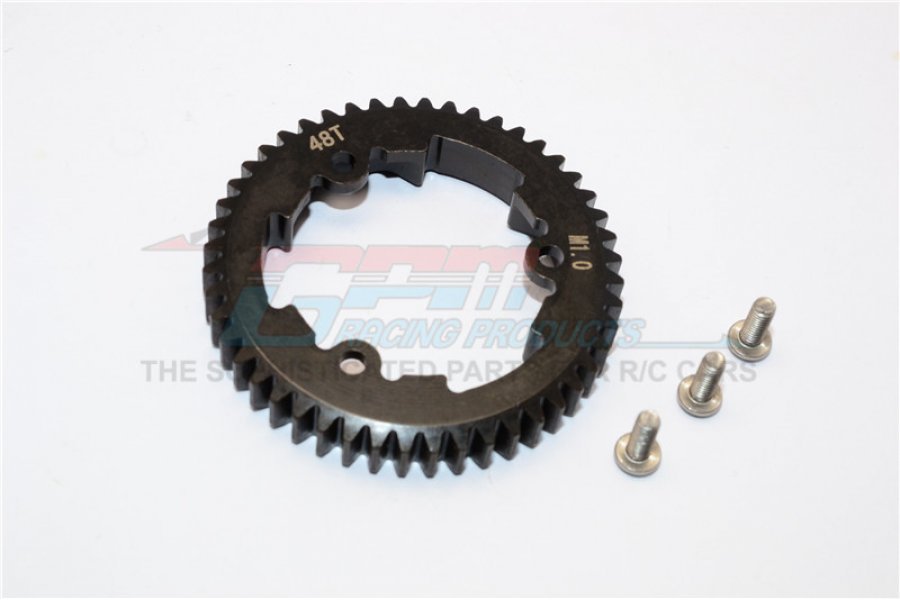 GPM X-Maxx 48T 1Mod Steel Spur Gear #GPM-XO048TS-BK