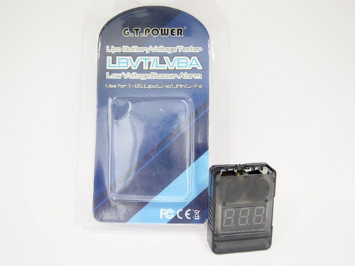 GT-Lipo Battery Low voltage alarm & tester 2-8 Cell #GT-LIPOTEST