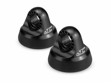 JCONCEPTS JConcepts - Fin, 12mm V2 shock cap - black #JCO2490-2