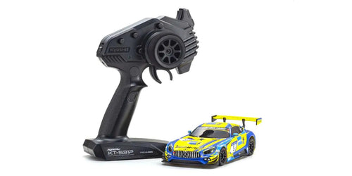 KYOSHO MINI-Z MERCEDES-AMG GT3 BLUE/YELLOW RWD RC CAR READYSET [32345BLY] #KYO-32345BLY