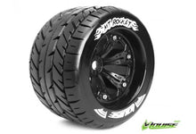 Louise 3.8" MT-Rocket Tyres on Black Rims - Glued Wheels 2Pcs #L-T3217BH