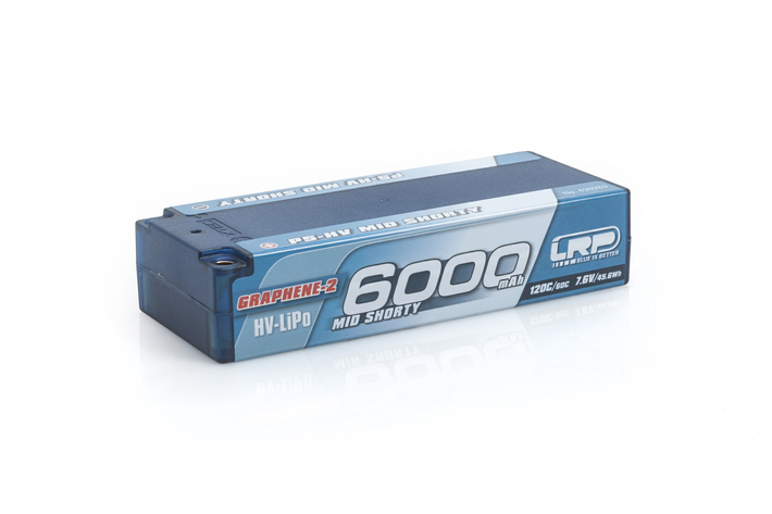 LRP P5-HV Mid Shorty Stock Spec GRAPHENE-2 6000mAh Hardcase battery - 7.6V LiPo - 120C/60C # LRP-430263DS