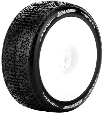 LOUISE B-Phantom 1/8 Buggy Soft White Rim Tyres #LT3152SW