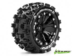 LOUISE ST-Mcross 2.8 Tyre w/rim Black 12mm hex" #LT3272BH
