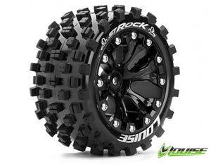 LOUISE ST-Rock 2.8 Tyre w/rim Black 12mm hex" #LT3273BH