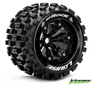 LOUISE MT-ROCK 3.8in. Black 1/2 offset Tyre/WHEELS (2PCS)