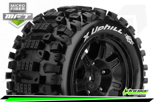 MFT - X-UPHILL - X-Maxx Serie Tire Set - Mounted - Sport - Black Wheels - Hex 24mm #LT3297B