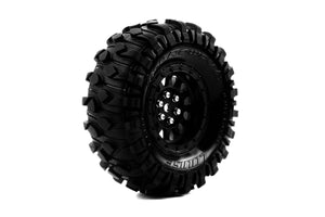 CR-Rowdy Super Soft Crawler Tyre 1.9" class tyre 12mm hex Black chrome #LT3347VBC