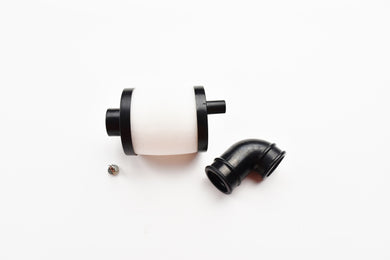 C.Y. 1/8 Air Filter (Black ) + Short Black elbow