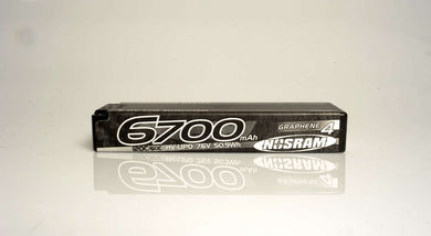 NOSRAM HV MOD SPEC GRAPHENE-4 6700MAH 135C - HARD CASE 7.6V LIPO BATTERY - NOS999657