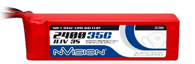 LiPo 2400mAh 3S 11.1V 35C (EC3 plug)