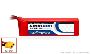 LiPo 5000mAh 6S 22.2V 60C (XT90 plug)