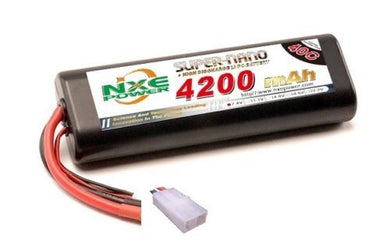 NXE 7.4v 4200mah 40c Round Hard Case Tamiya PLUG. #NXE4200HCR402STAMIYA