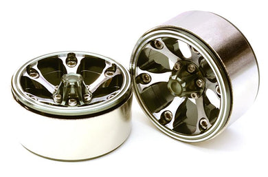 High Mass Beadlock Aluminum 1.9 Wheels Spoke-6 Type C for 1/10 Scale Crawler OBM-BRW760932CGUN