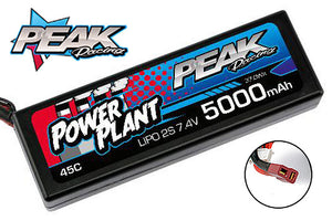 Peak Racing Power Plant Lipo 5000 7.4 V 45C (Black case, Deans Plug) 2S/2CELL