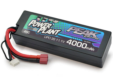 Peak Racing Power Plant Lipo 4000 11.1V 45C (Black case, Deans Plug)