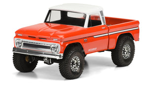 1966 CHEVROLET C-10 CLEAR BODY FOR SCX10 - CAB AND BED - PR3483-00