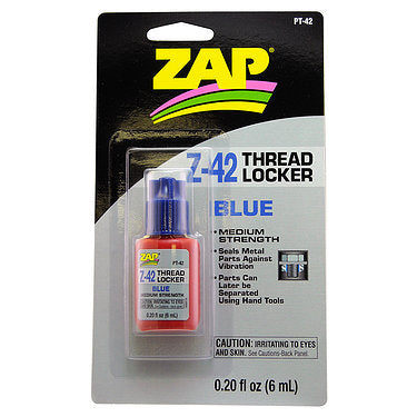 ZAP PT-42 0.20 OZ. Z-42 THREAD LOCKER (BLUE) (CARDED)