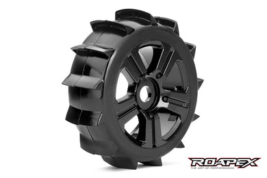 ROAPEX PADDLE 1/8 BUGGY TIRE BLACK WHEEL WITH 17MM HEX MOUNTED