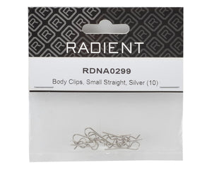 RADIENT Body Clips Small Straight Silver (10) #RDNA0299