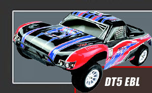 DT5 EBL SC Brushless RTR w/ESC, 3650 motor, 7.4V 3250mAH , 2.4G radio, 2.2 tyre, alum shocks,balance Charger, R0092G,R0097 # RH-1019