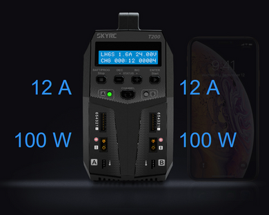 SKY RC T200 AC/DC 12A Dual output Charger Multi Chemistry Balance #SK-100155