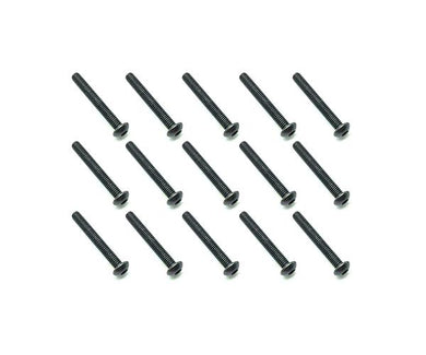 Square R/C M3 x 22mm Black Steel Button Head Hex Screws (15 pcs.) SQ-NST-322