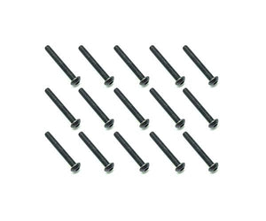 Square R/C M3 x 22mm Black Steel Button Head Hex Screws (15 pcs.) SQ-NST-322