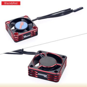 SURPASS HOBBY ROCKET ALUMINIUM COOLING FANS 30X30MM 28000RPM @5.8V-8.4V BLACK & RED  #SUR-79907