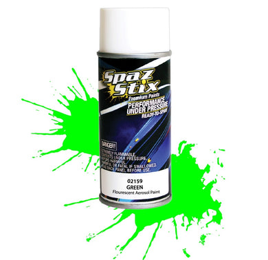 SPAZSTIX Green Fluorescent Aerosol Paint 3.5oz #SZX02159