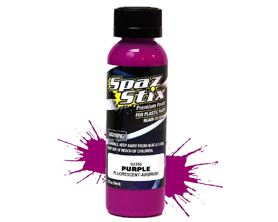 SPAZSTIX Purple Fluorescent Airbrush Paint 2oz #SZX02350