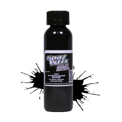 SPAZSTIX Ultimate Black Backer 2oz For Mirror Chrome Airbrush Paint #SZX10200