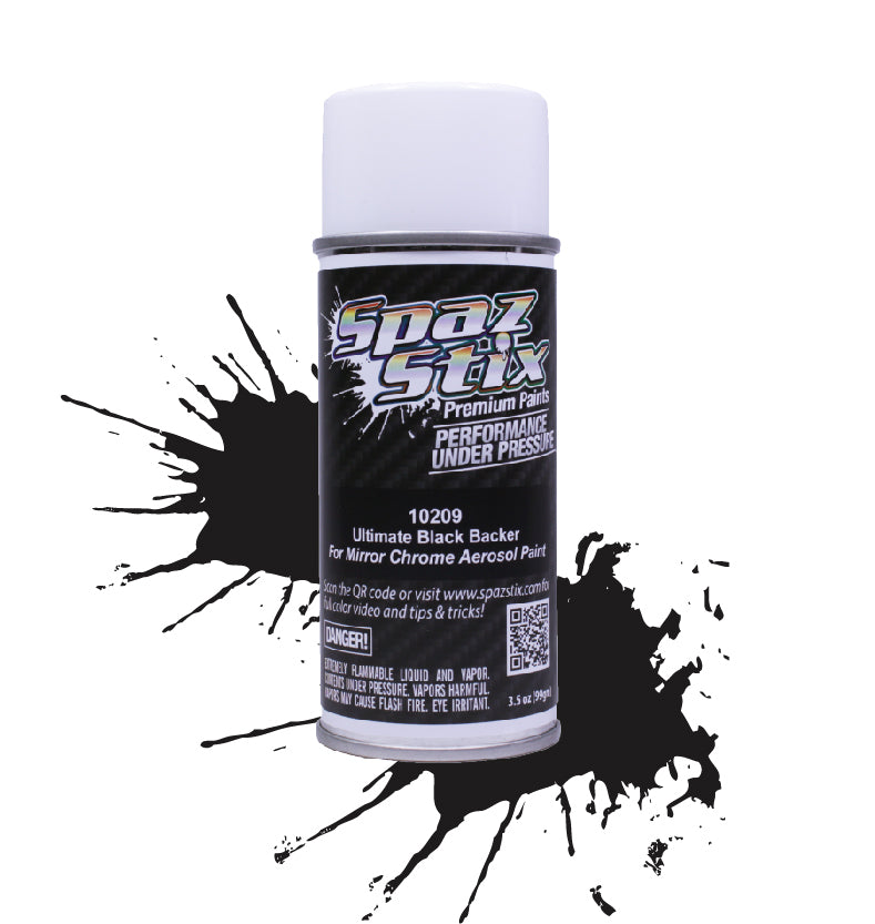 SPAZSTIX Ultimate Black Backer For Mirror Chrome, Aerosol, 3.5oz #SZX10209